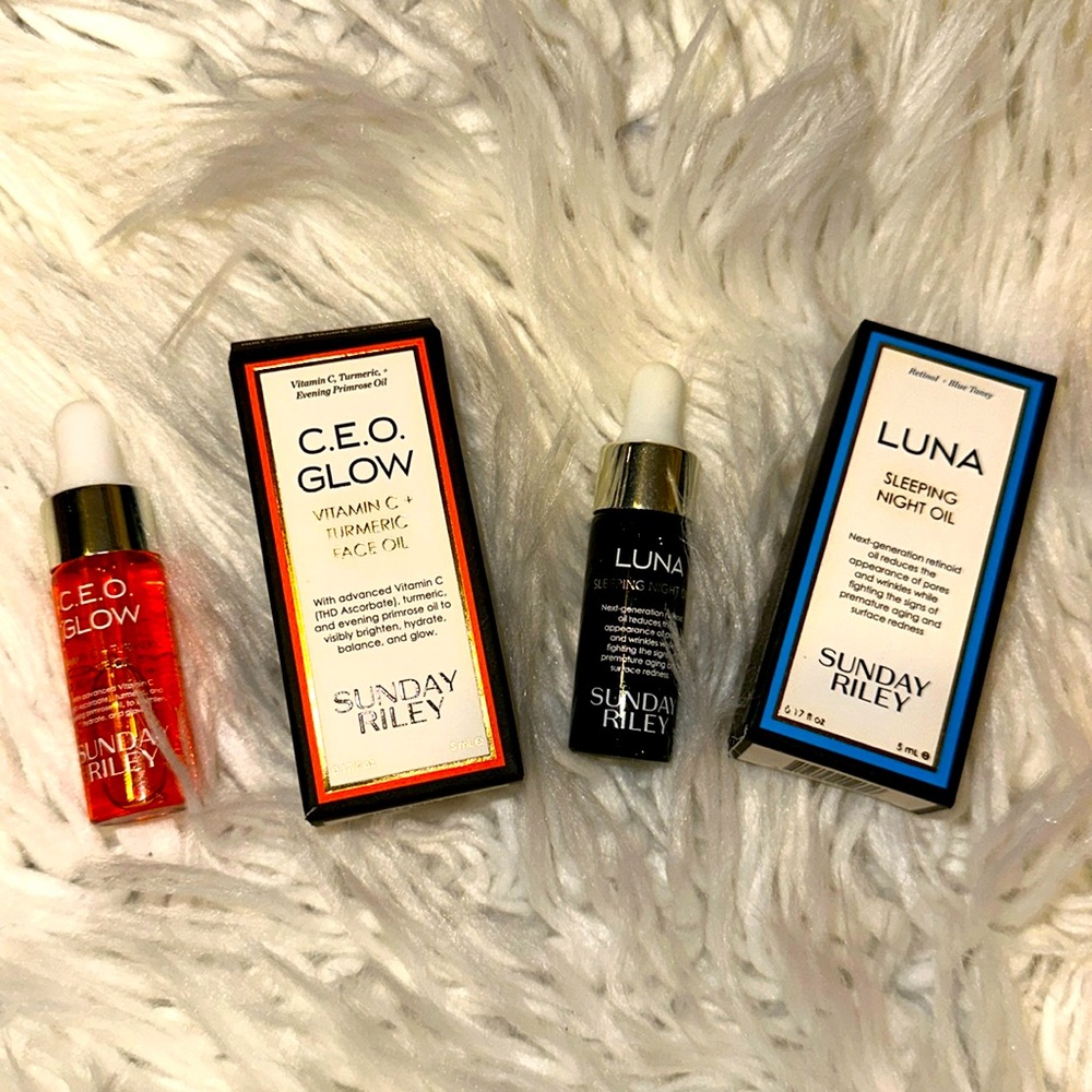 Sunday Riley ceo glow vitamin c & Luna sample